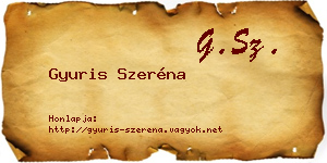 Gyuris Szeréna névjegykártya